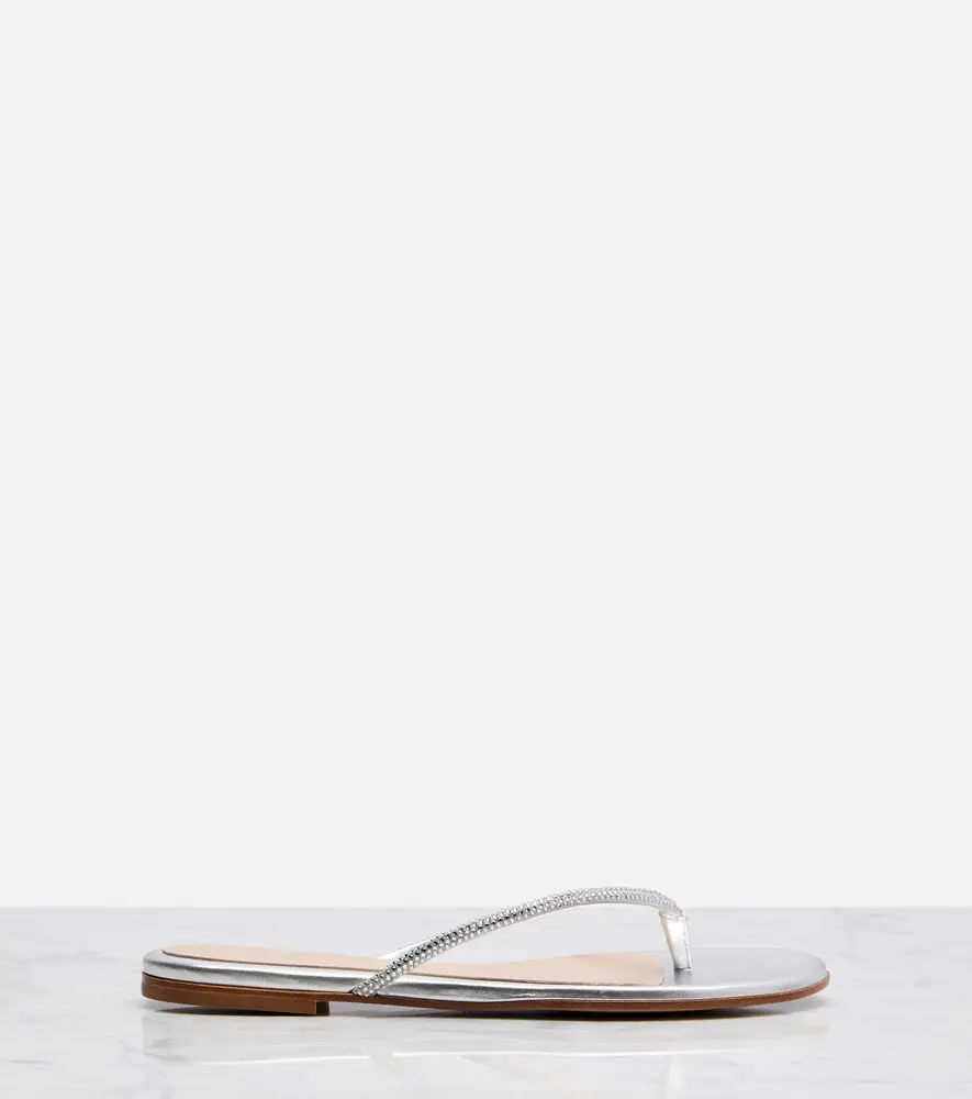 Gianvito Rossi India metallic leather thong sandals | Thumbnail 2 Gianvito Rossi India metallic leather thong sandals | Thumbnail 2