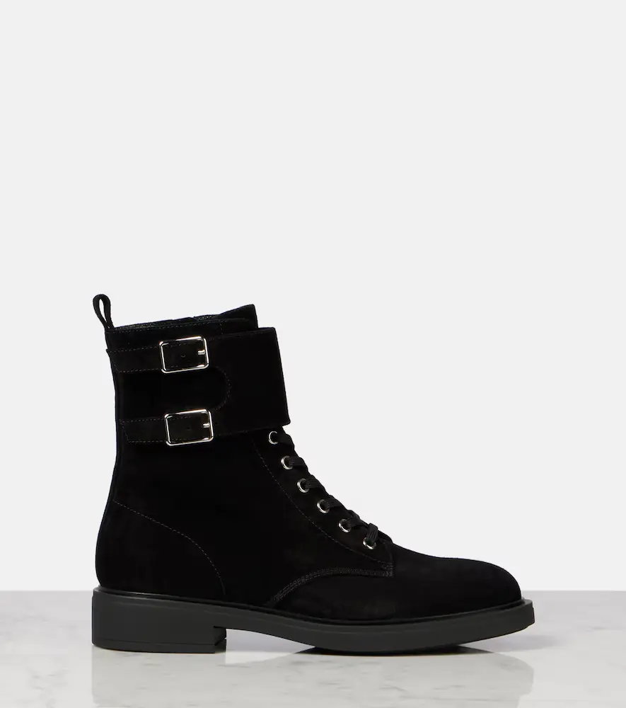 Gianvito Rossi Ripley suede combat boots | Thumbnail 3 Gianvito Rossi Ripley suede combat boots | Thumbnail 3