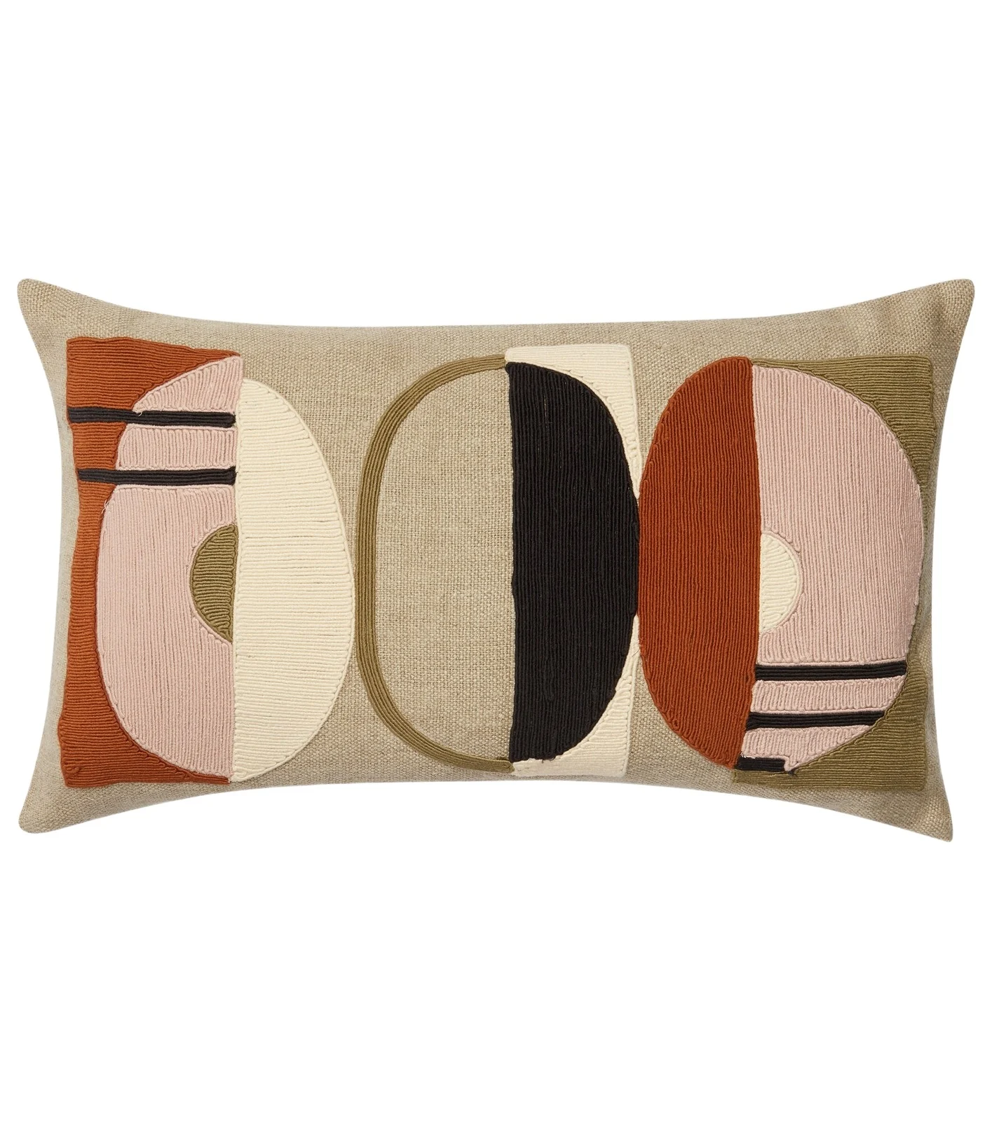 Jonathan Adler Embroidered linen cushion