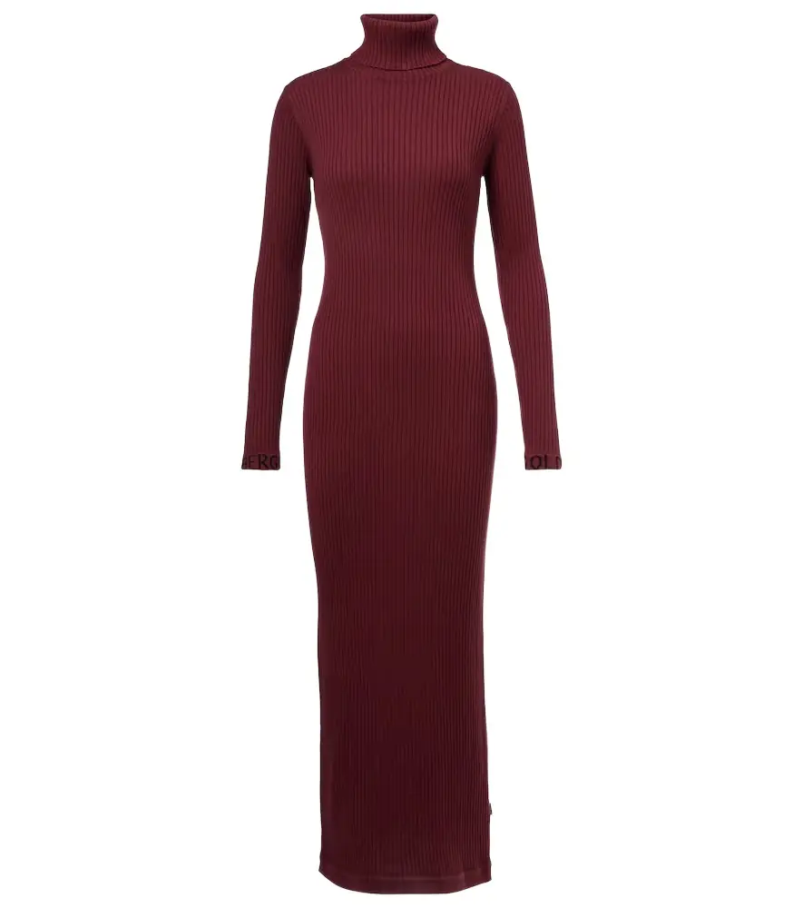 Goldbergh Mireille ribbed-knit turtleneck midi dress