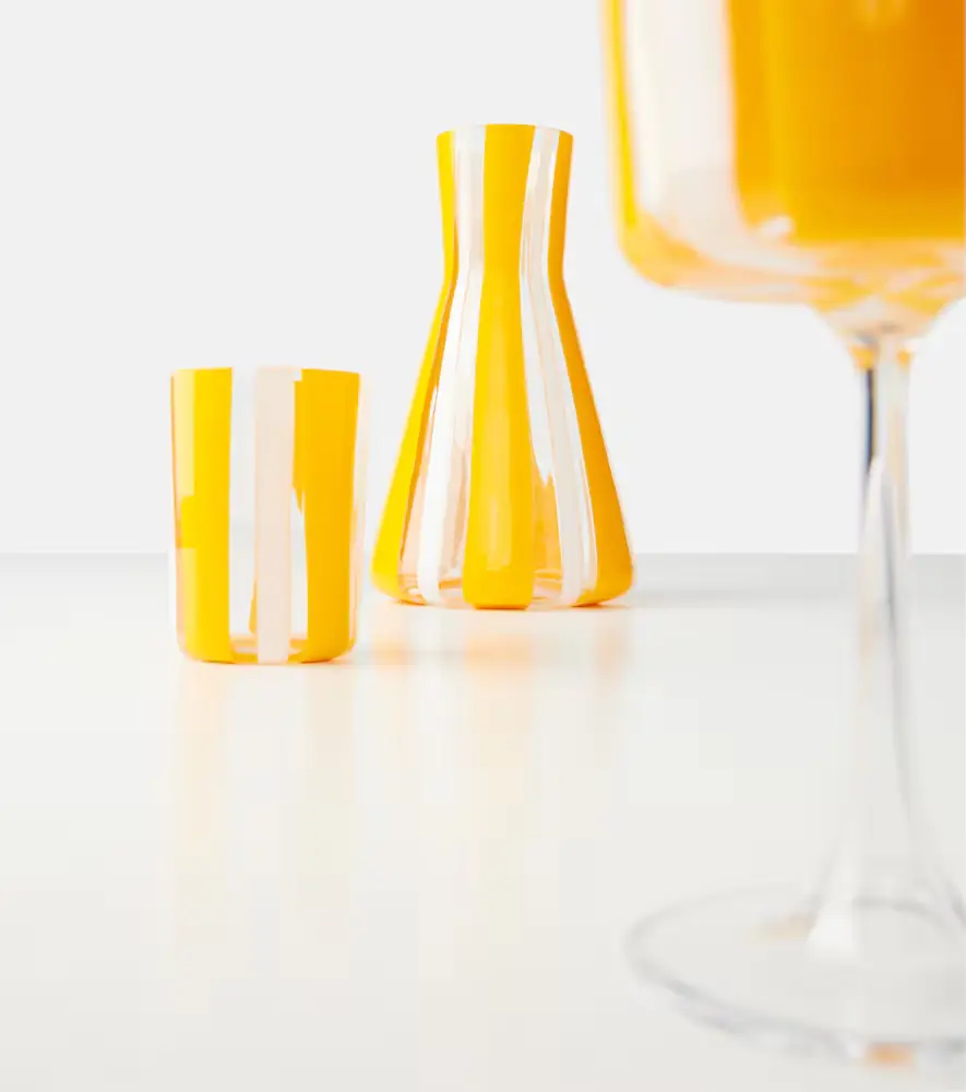 Dolce & Gabbana Casa Taormina set of 2 striped glass tumblers | Thumbnail 2