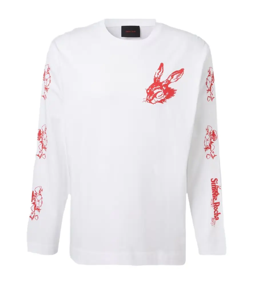 Simone Rocha Tortoise & Hare cotton jersey T-shirt | Image 1 Simone Rocha Tortoise & Hare cotton jersey T-shirt | Image 1