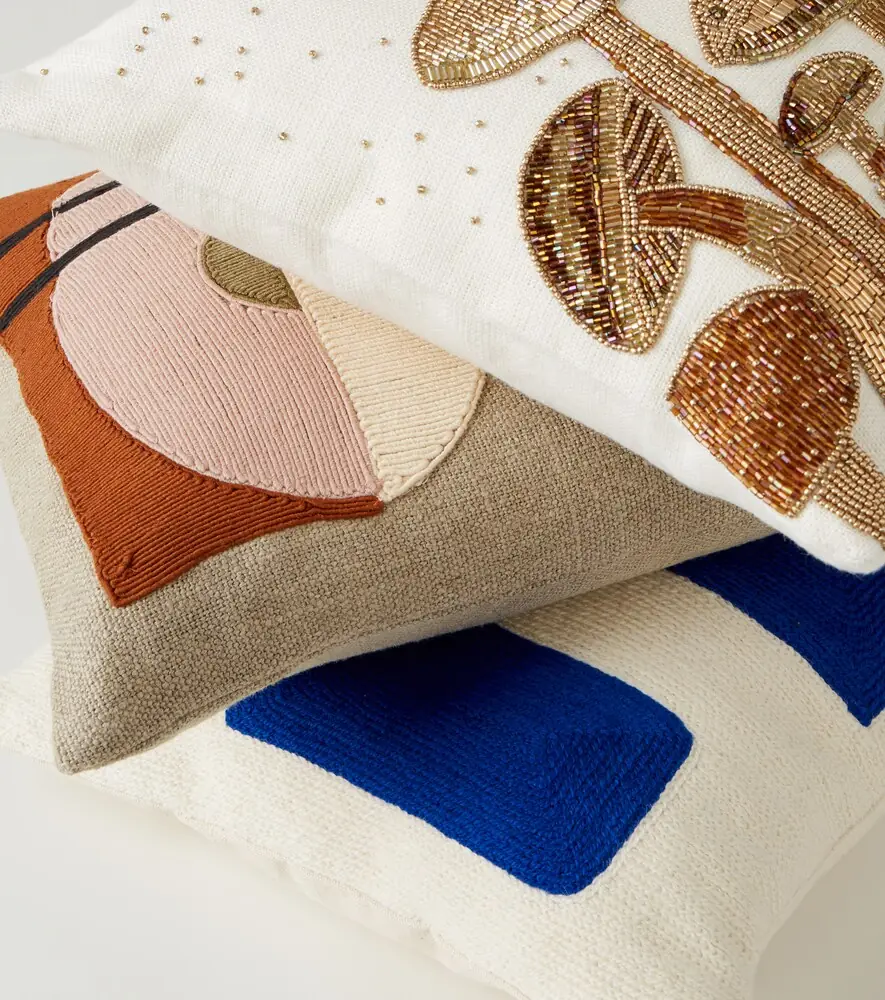 Jonathan Adler Ojai Blocks wool and cotton cushion | Thumbnail 3