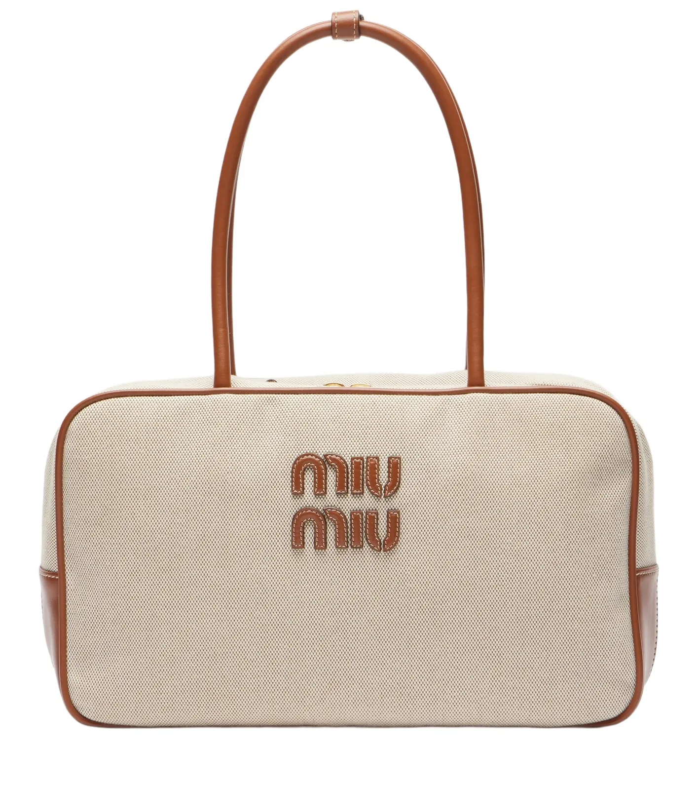 Beau leather-trimmed canvas tote bag Beau leather-trimmed canvas tote bag