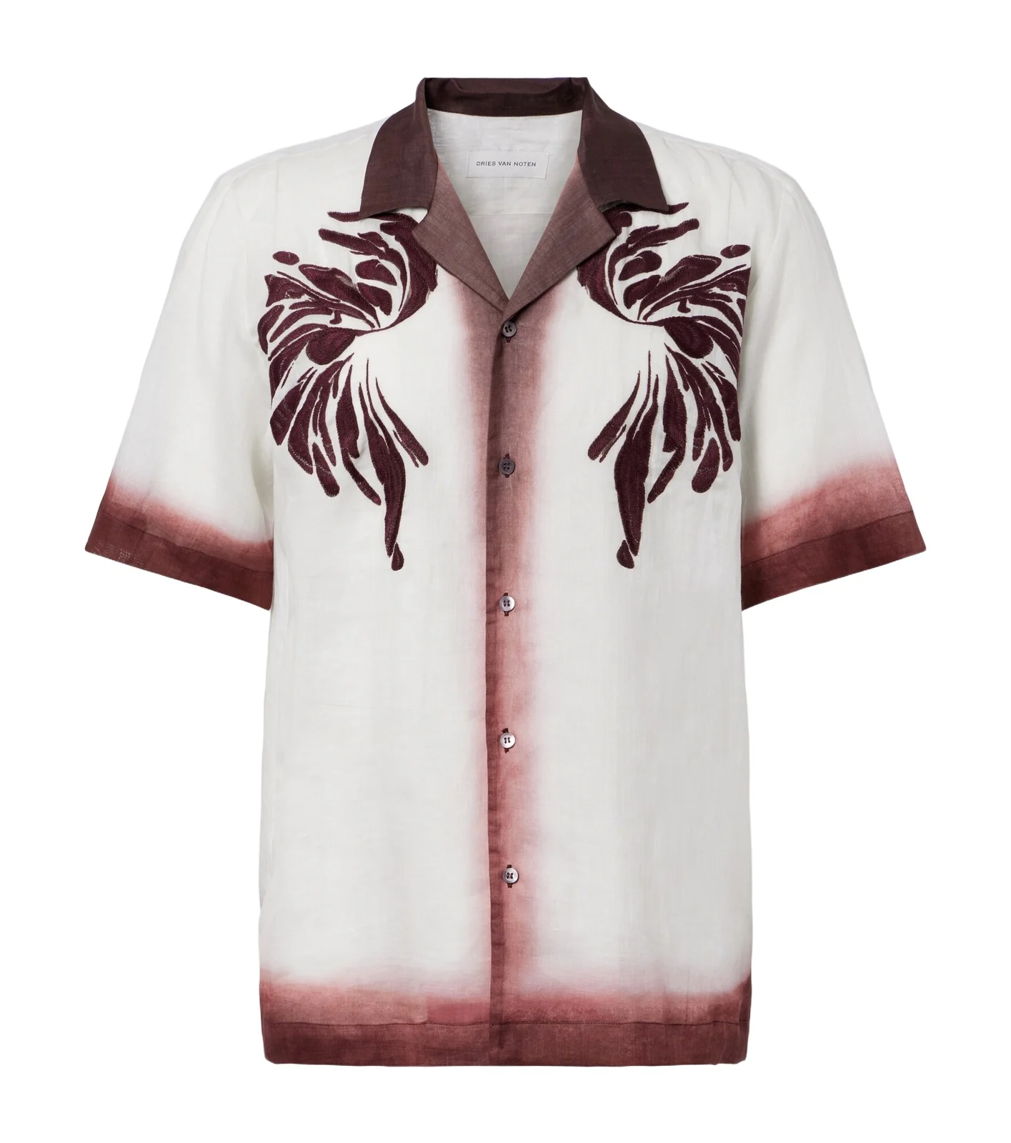 Dries Van Noten Embroidered bowling shirt