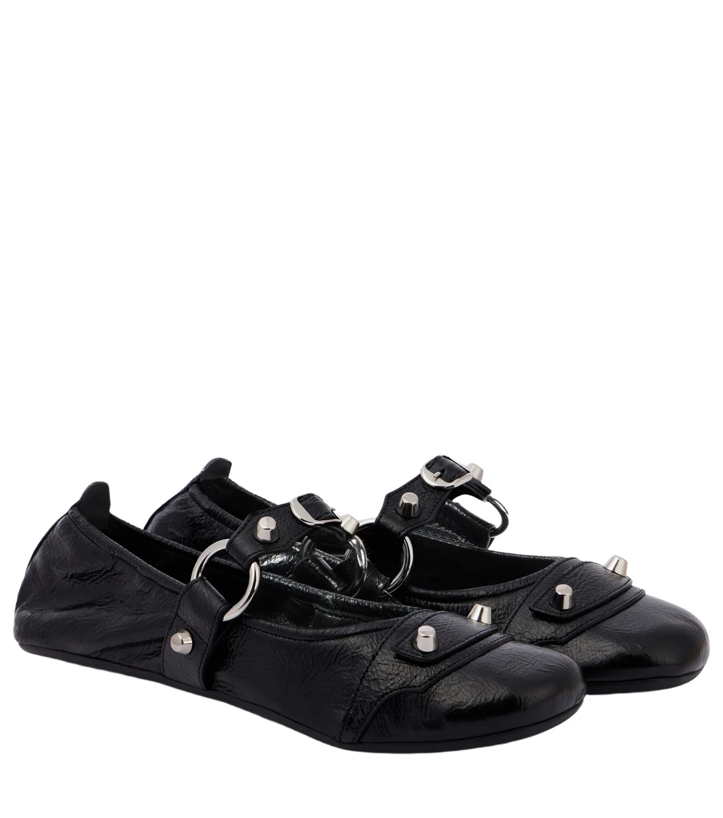 Balenciaga Le City leather Mary Jane flats