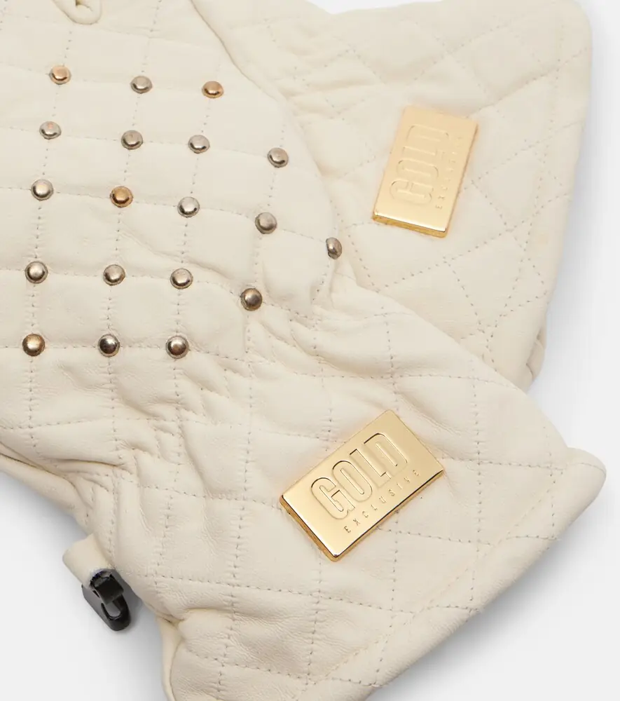 Goldbergh Glisten studded leather ski gloves | Thumbnail 2