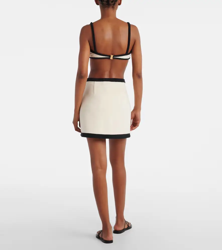 ADRIANA DEGREAS Cotton-blend terry bikini top | Thumbnail 4