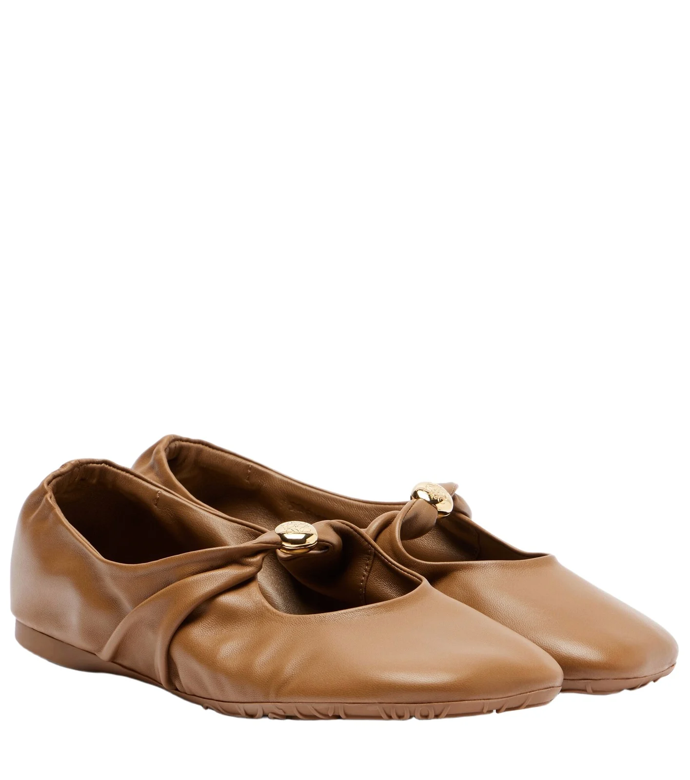 Pebble leather ballet flats