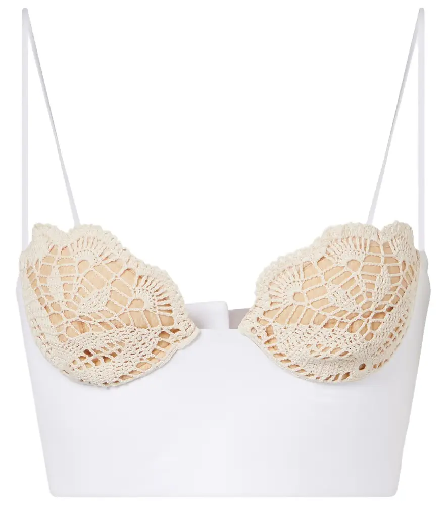 Magda Butrym Crochet cotton bustier top