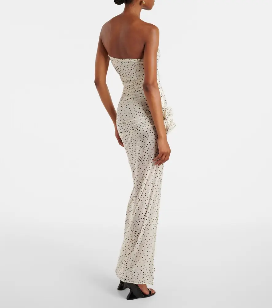 Magda Butrym Floral-appliqué polka-dot maxi dress | Thumbnail 2