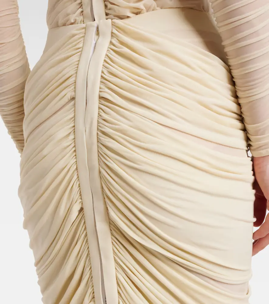 Magda Butrym Floral-appliqué ruched midi skirt | Thumbnail 2 Magda Butrym Floral-appliqué ruched midi skirt | Thumbnail 2