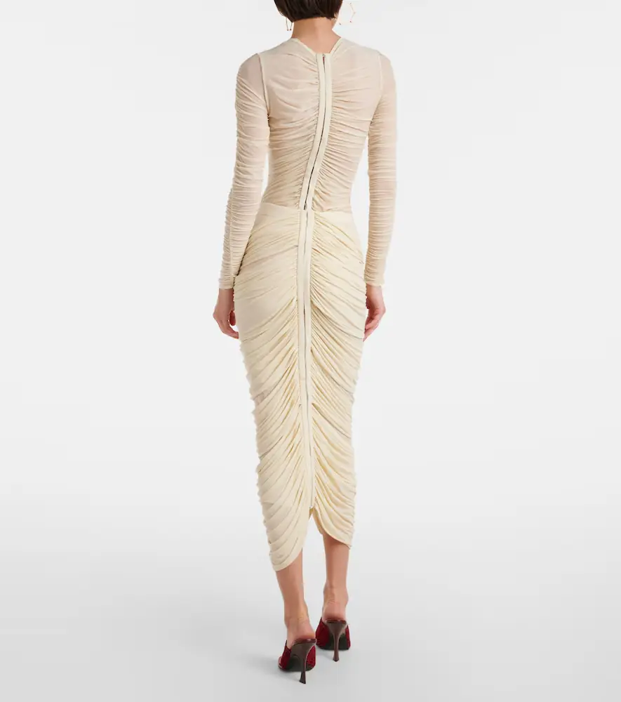 Magda Butrym Floral-appliqué ruched midi skirt | Thumbnail 3 Magda Butrym Floral-appliqué ruched midi skirt | Thumbnail 3