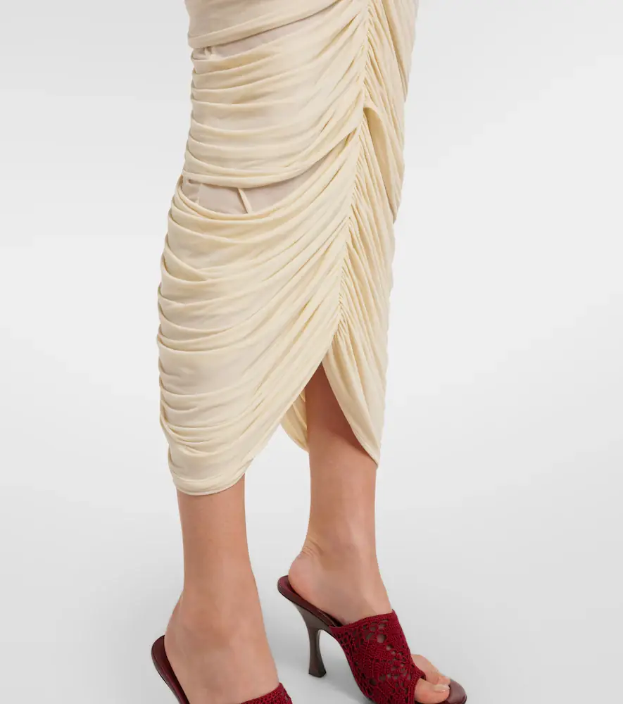 Magda Butrym Floral-appliqué ruched midi skirt | Thumbnail 6 Magda Butrym Floral-appliqué ruched midi skirt | Thumbnail 6