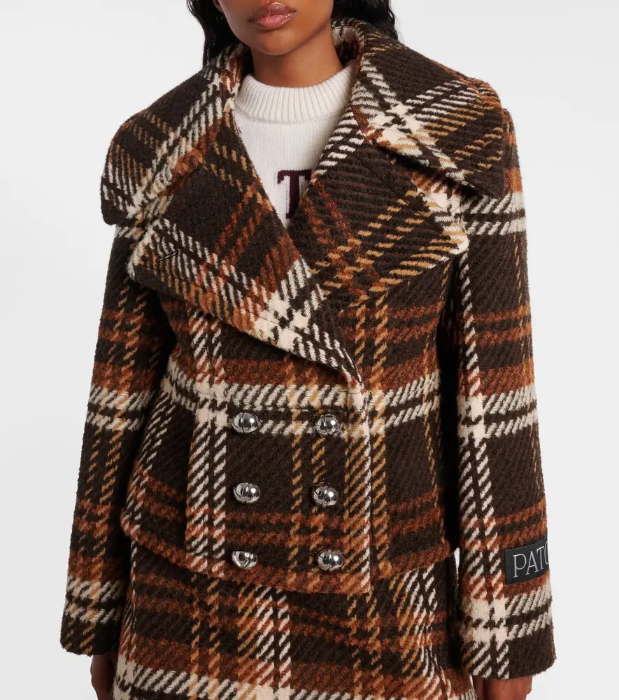 Patou Checked double-breasted wool-blend jacket | Thumbnail 2 Patou Checked double-breasted wool-blend jacket | Thumbnail 2