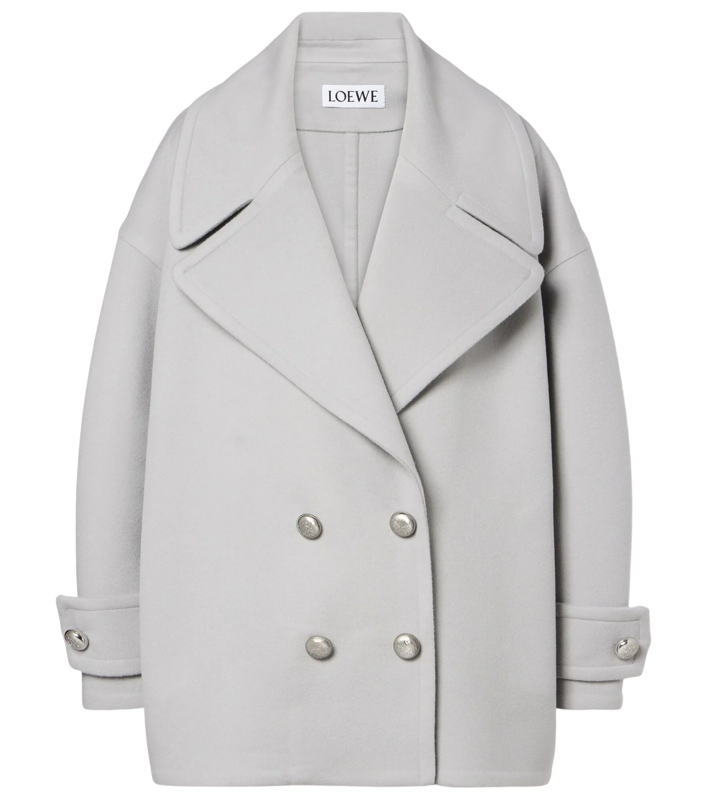 Loewe Pebble double-breasted wool peacoat