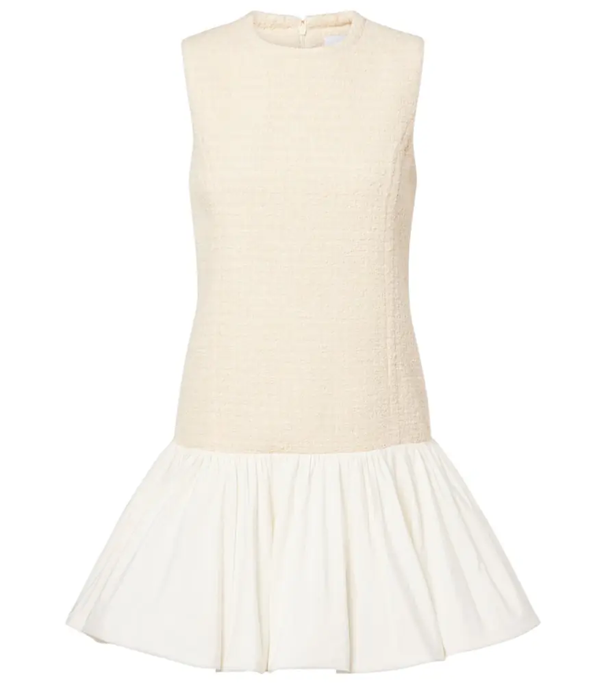 Patou Tweed and faille minidress