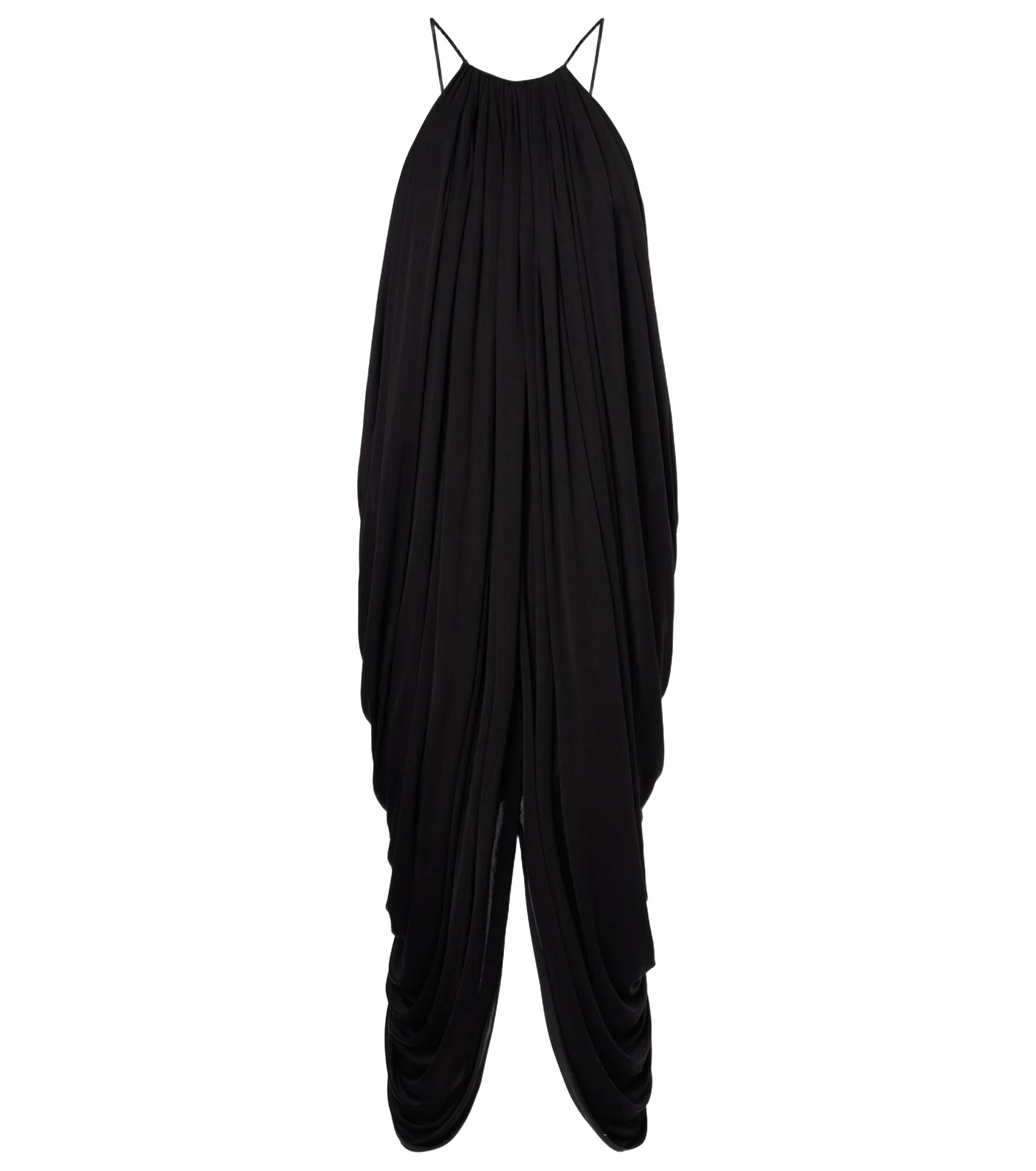 Draped open-back silk midi dress Draped open-back silk midi dress