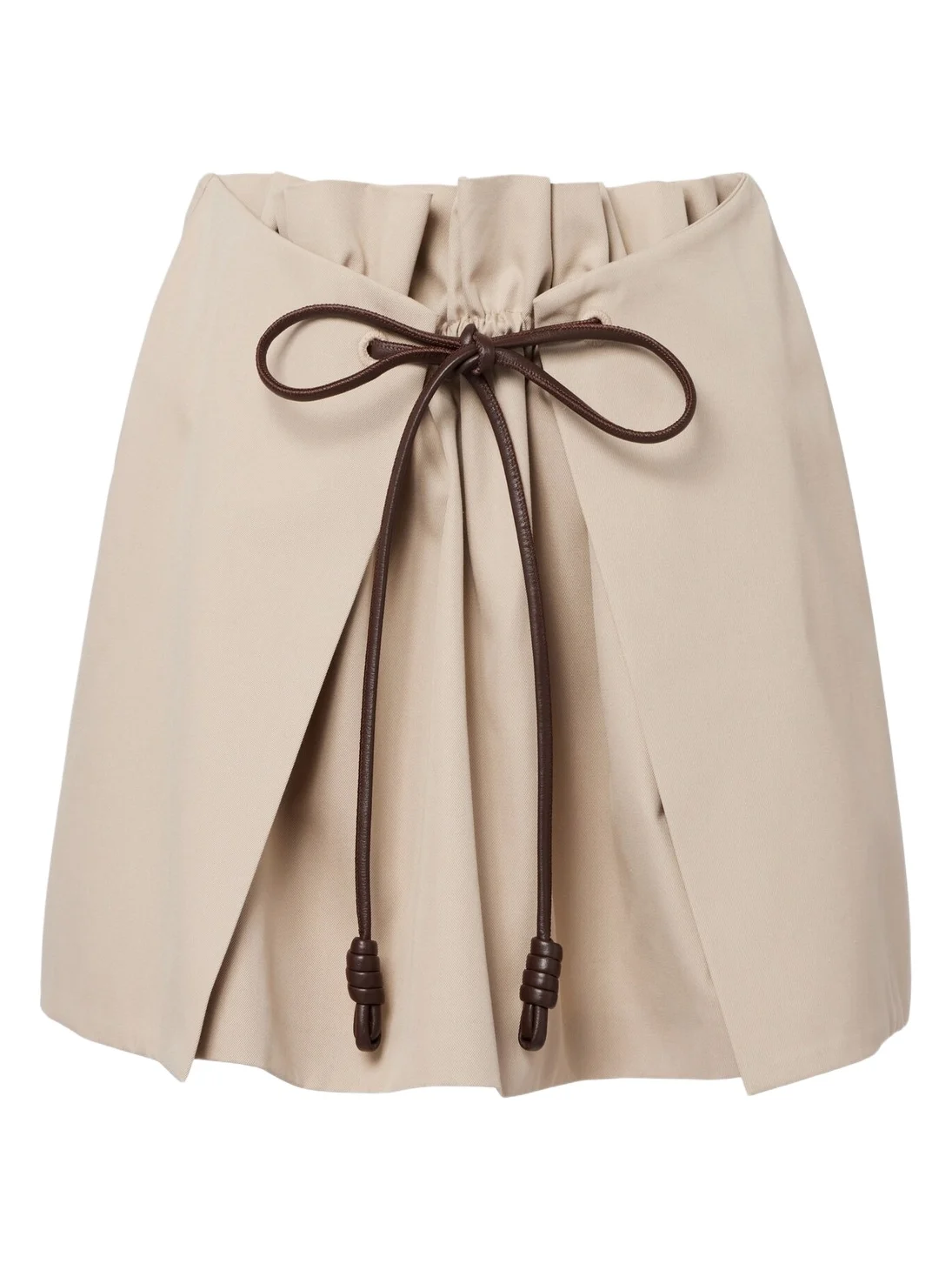Cotton and silk gabardine miniskirt Cotton and silk gabardine miniskirt