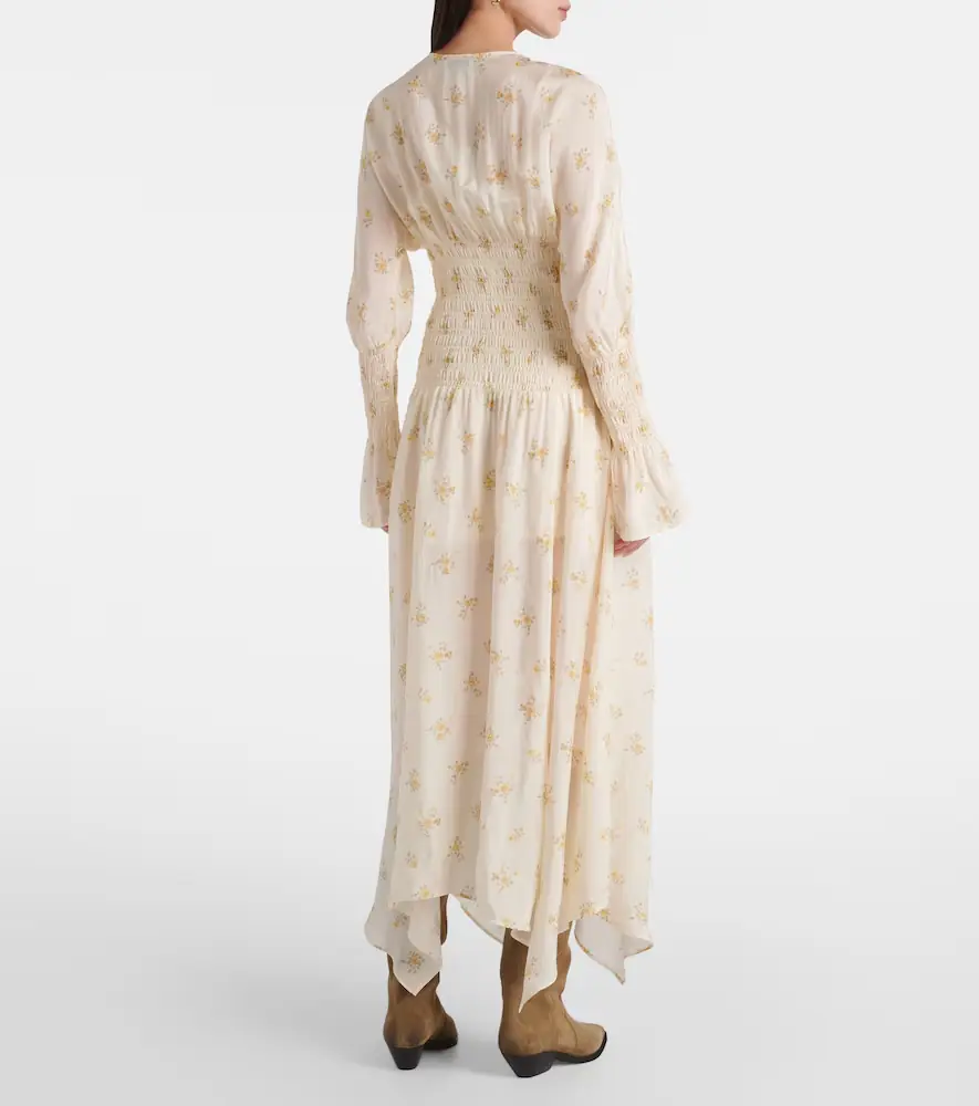 Ganni Printed smocked maxi dress | Thumbnail 2