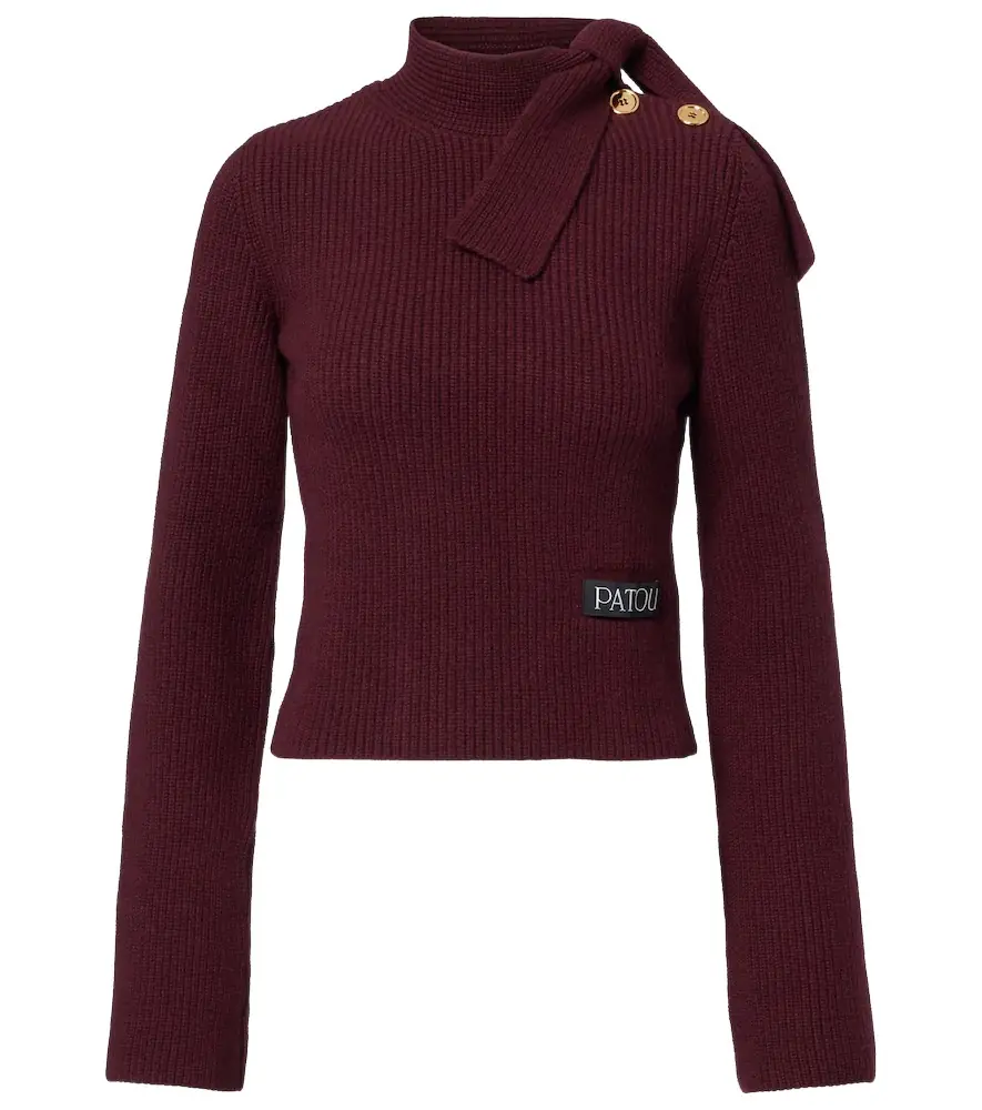 Patou Bow-detail wool and cashmere sweater | Image 1 Patou Bow-detail wool and cashmere sweater | Image 1
