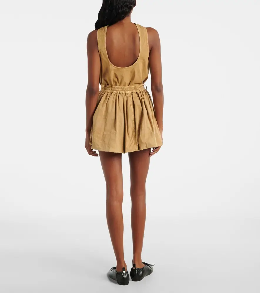 Ganni Cotton-blend miniskirt | Thumbnail 4