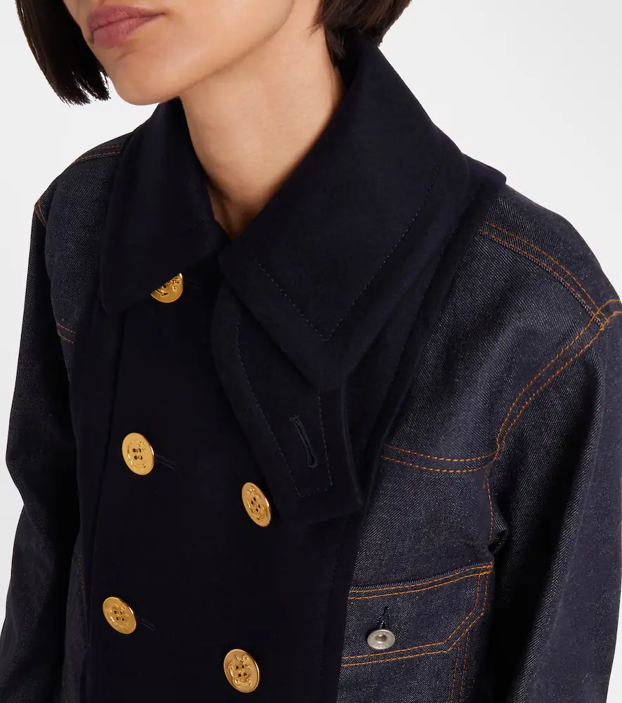 Sacai Paneled denim jacket | Thumbnail 4