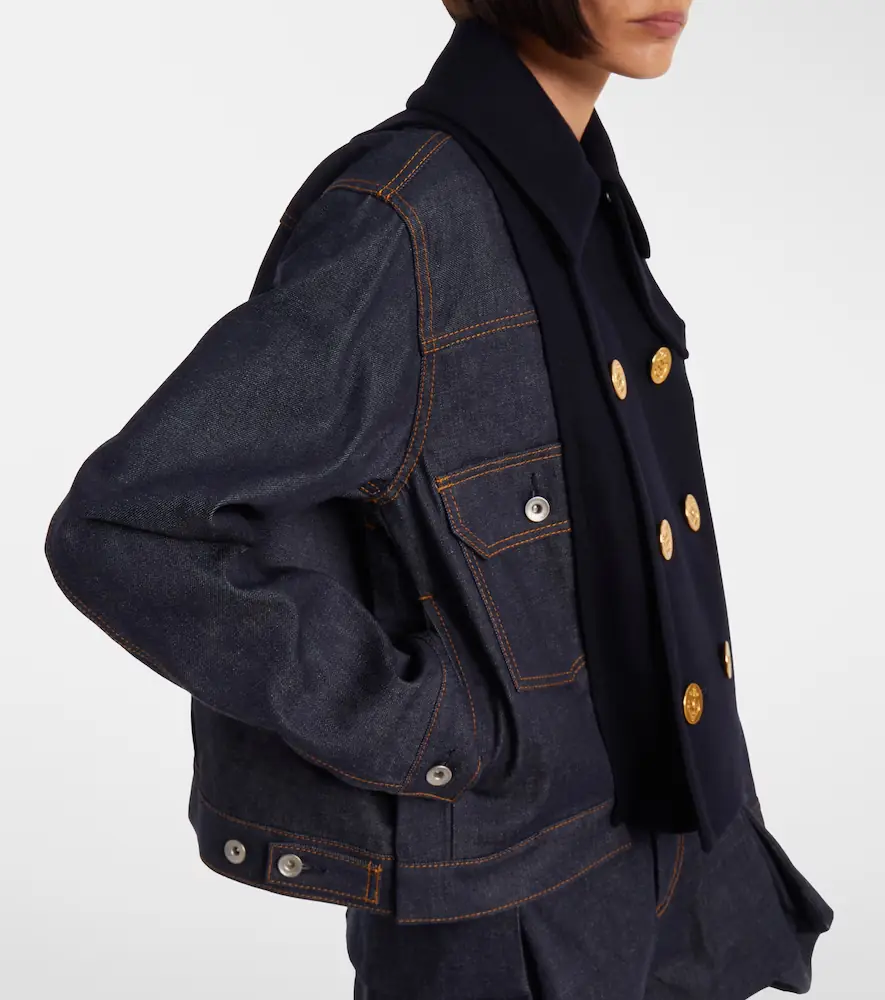 Sacai Paneled denim jacket | Thumbnail 5