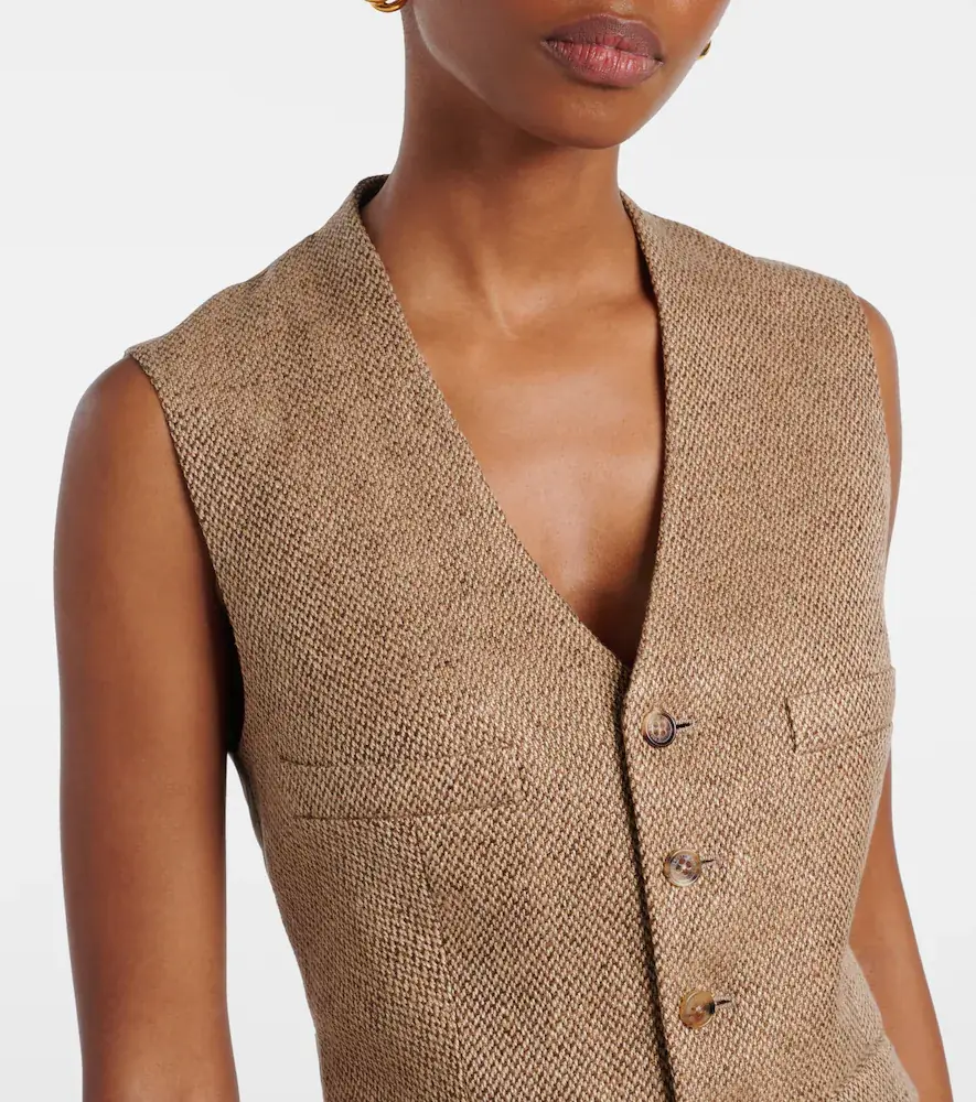 Ralph Lauren Collection Holland linen tweed vest | Thumbnail 5
