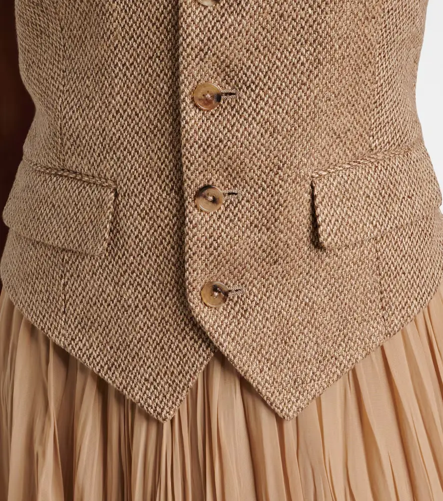 Ralph Lauren Collection Holland linen tweed vest | Thumbnail 6