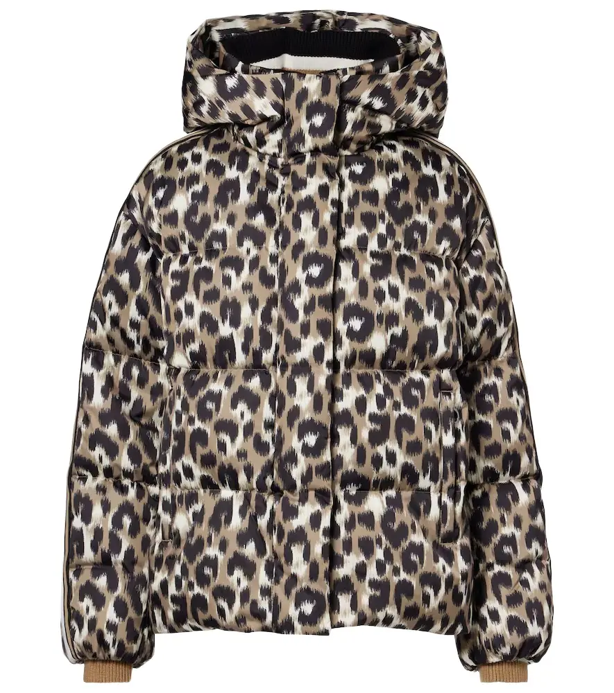Ada leopard-print down ski jacket Ada leopard-print down ski jacket