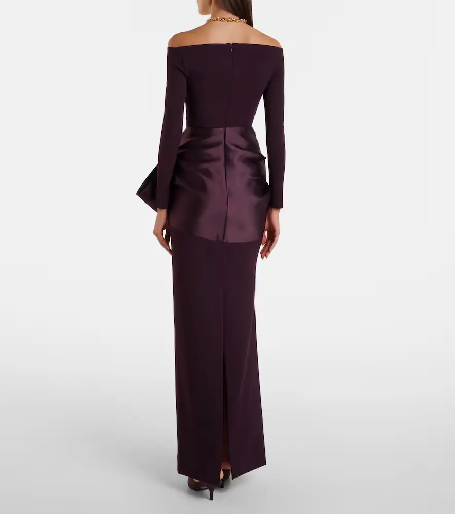 Solace London Kori bow-detail off-shoulder gown | Thumbnail 5 Solace London Kori bow-detail off-shoulder gown | Thumbnail 5