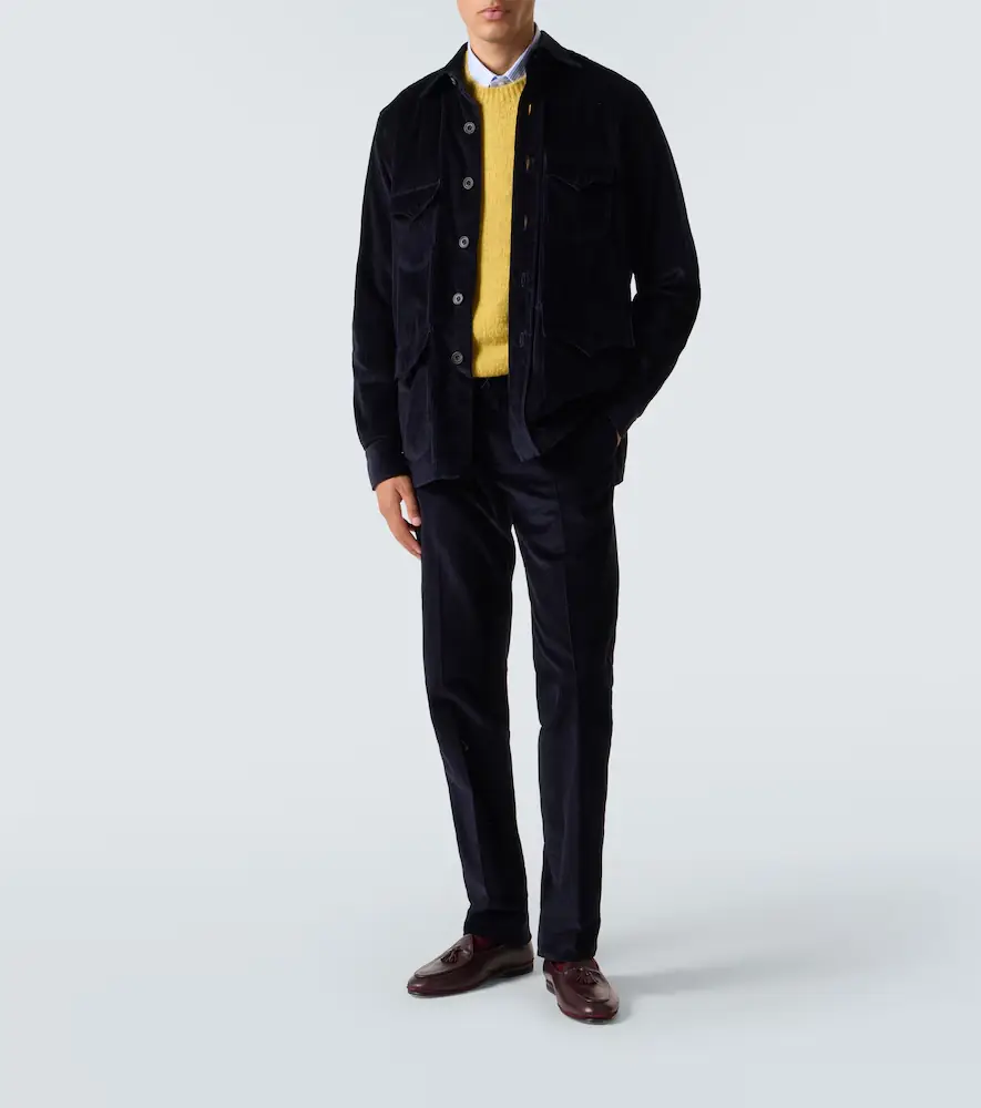 Rubinacci Cotton corduroy Western shirt | Thumbnail 2 Rubinacci Cotton corduroy Western shirt | Thumbnail 2