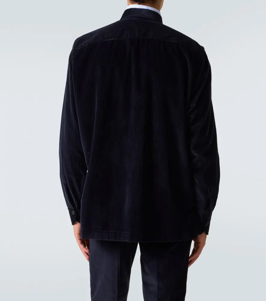 Rubinacci Cotton corduroy Western shirt | Thumbnail 3 Rubinacci Cotton corduroy Western shirt | Thumbnail 3