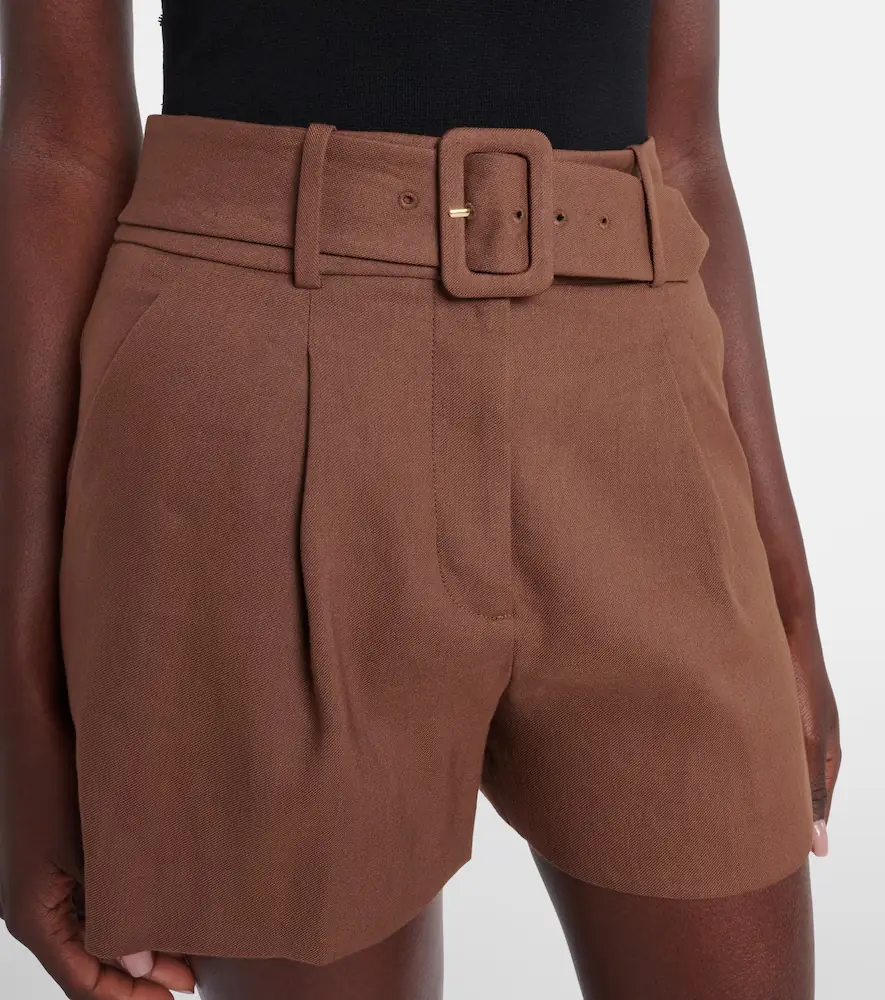 Veronica Beard Piper belted linen-blend shorts | Thumbnail 2 Veronica Beard Piper belted linen-blend shorts | Thumbnail 2