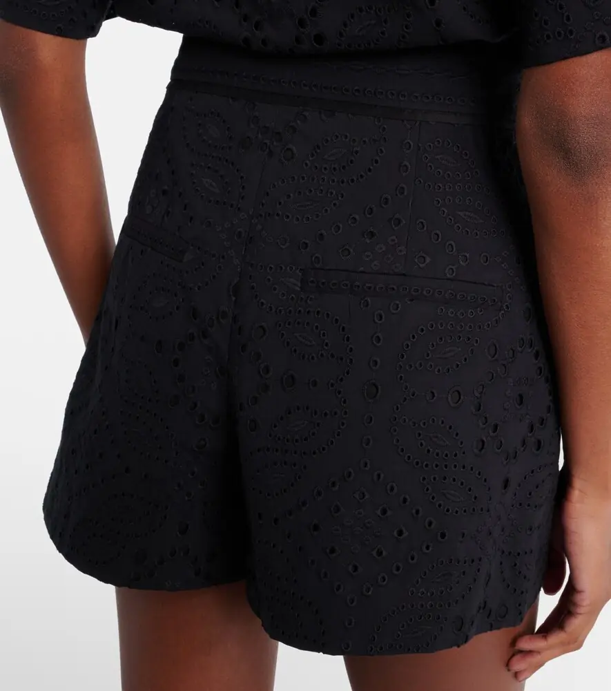 Veronica Beard Fabian embellished cotton shorts | Thumbnail 4 Veronica Beard Fabian embellished cotton shorts | Thumbnail 4