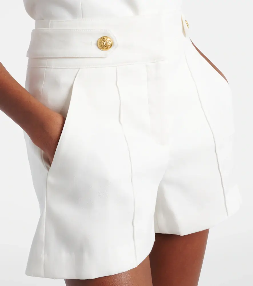 Veronica Beard Runo high-rise linen-blend shorts | Thumbnail 2