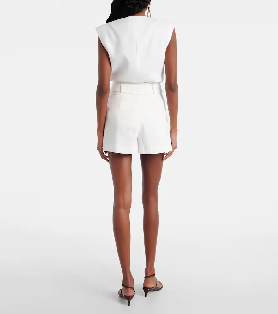 Veronica Beard Runo high-rise linen-blend shorts | Thumbnail 3
