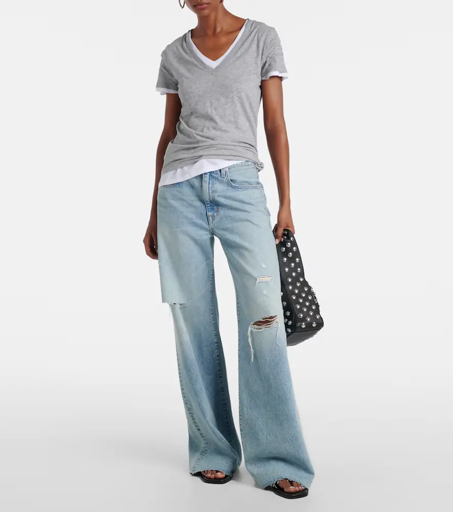 SLVRLAKE Nico distressed mid-rise wide-leg jeans | Thumbnail 2 SLVRLAKE Nico distressed mid-rise wide-leg jeans | Thumbnail 2