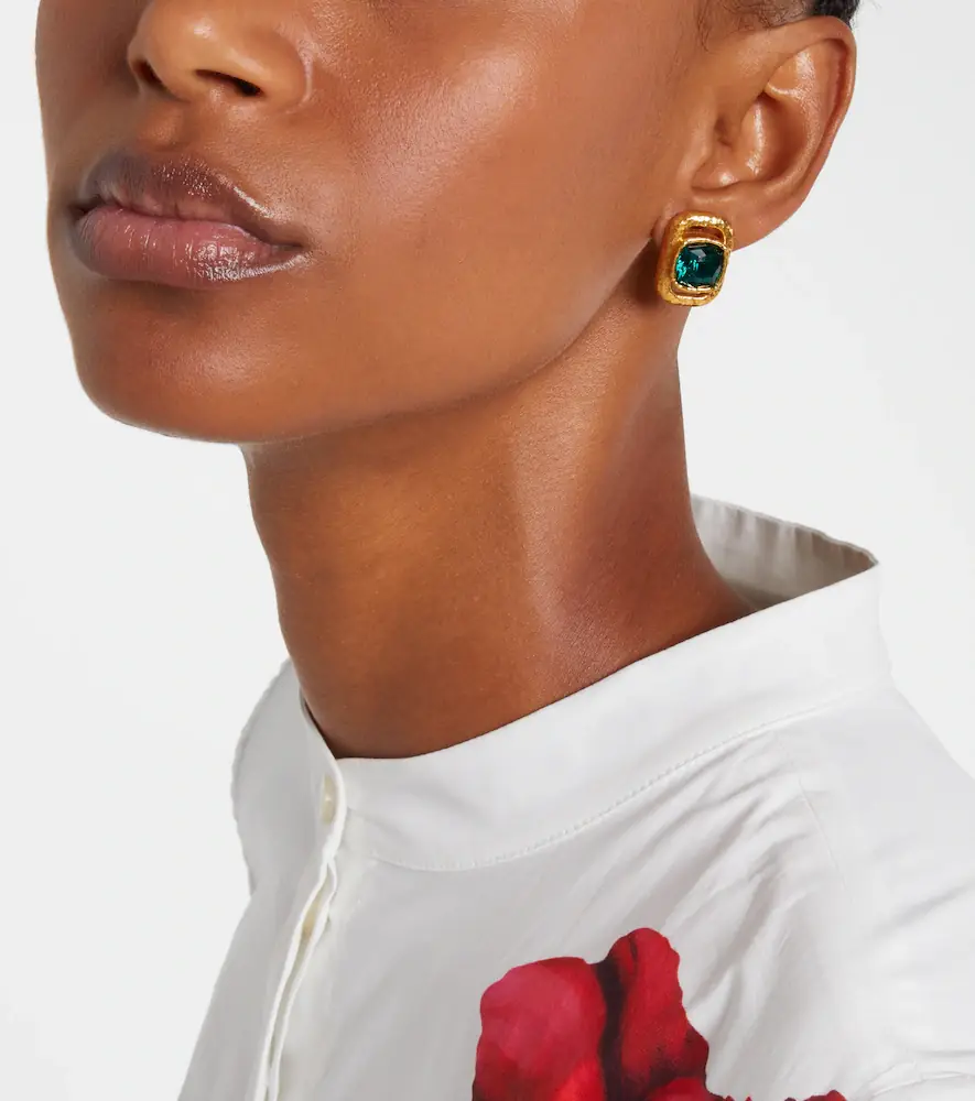 Oscar de la Renta Crystal-embellished earrings | Thumbnail 5 Oscar de la Renta Crystal-embellished earrings | Thumbnail 5