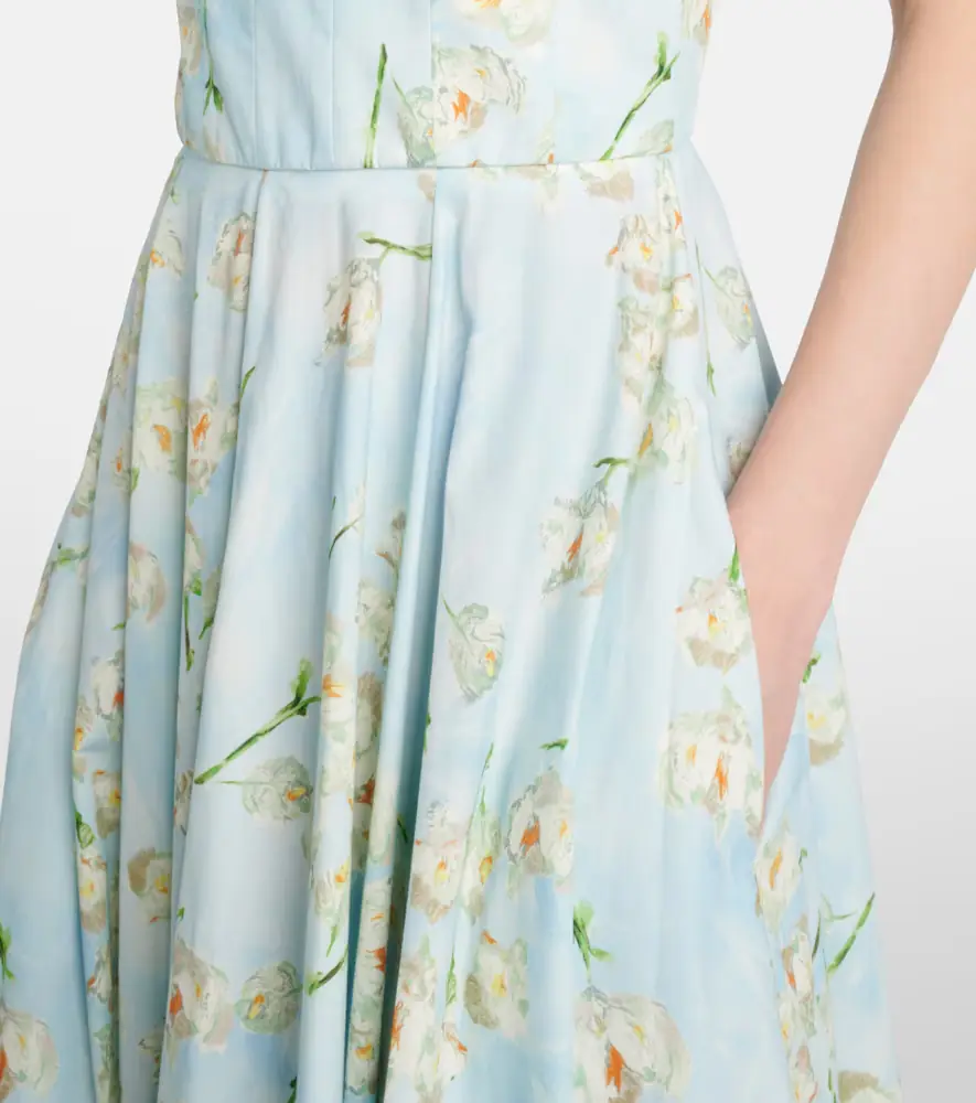 Emilia Wickstead Mona floral cotton midi dress | Thumbnail 3 Emilia Wickstead Mona floral cotton midi dress | Thumbnail 3