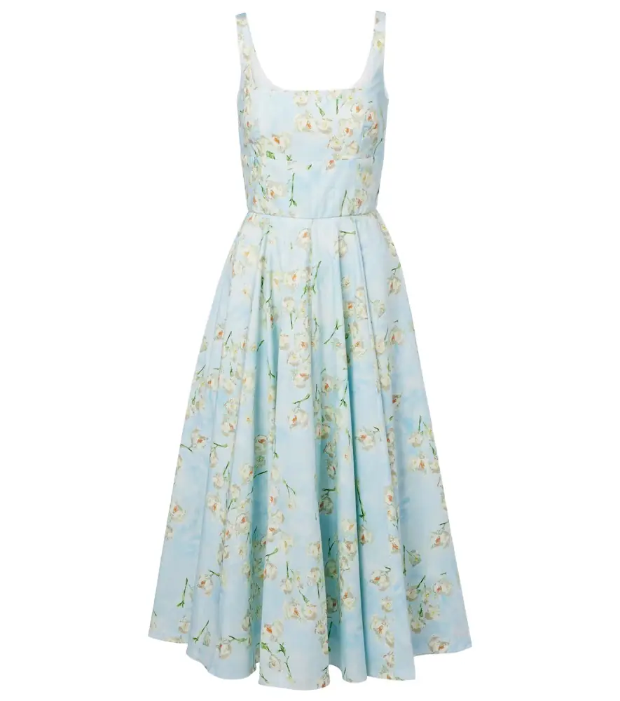Emilia Wickstead Mona floral cotton midi dress