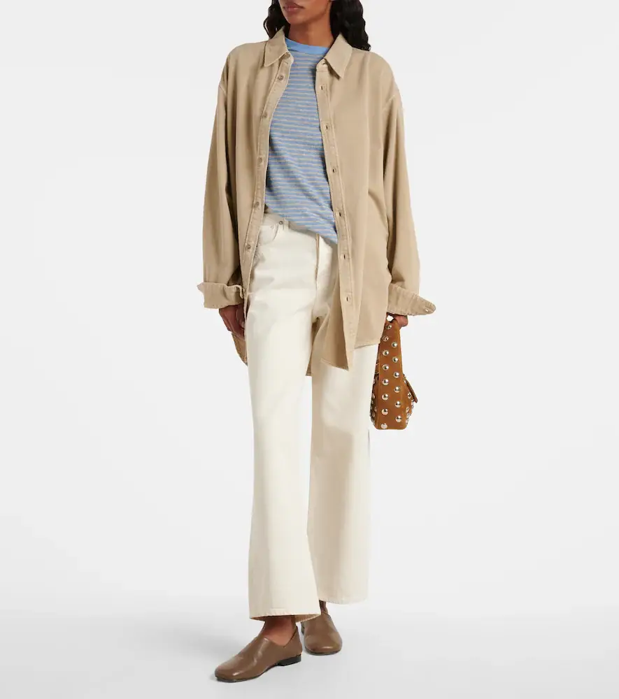 AGOLDE Ren cropped high-rise wide-leg jeans | Thumbnail 4