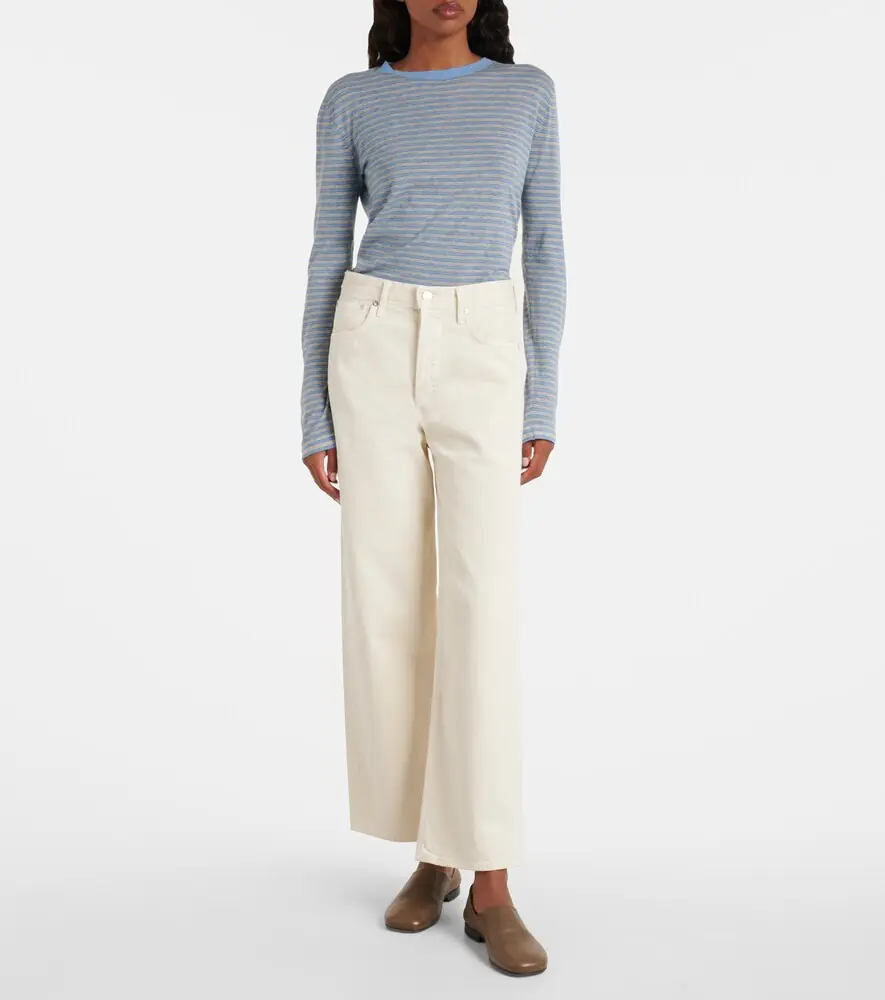 AGOLDE Ren cropped high-rise wide-leg jeans | Thumbnail 6