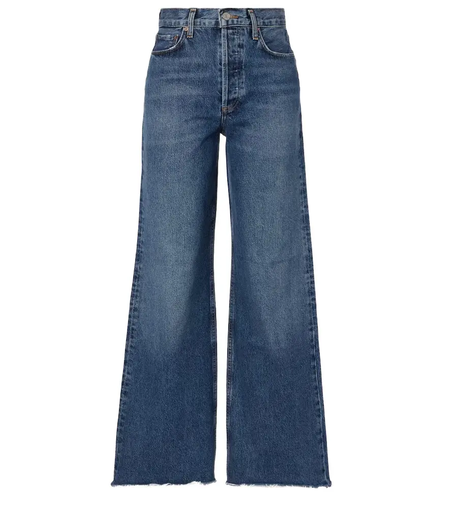AGOLDE Dame high-rise wide-leg jeans