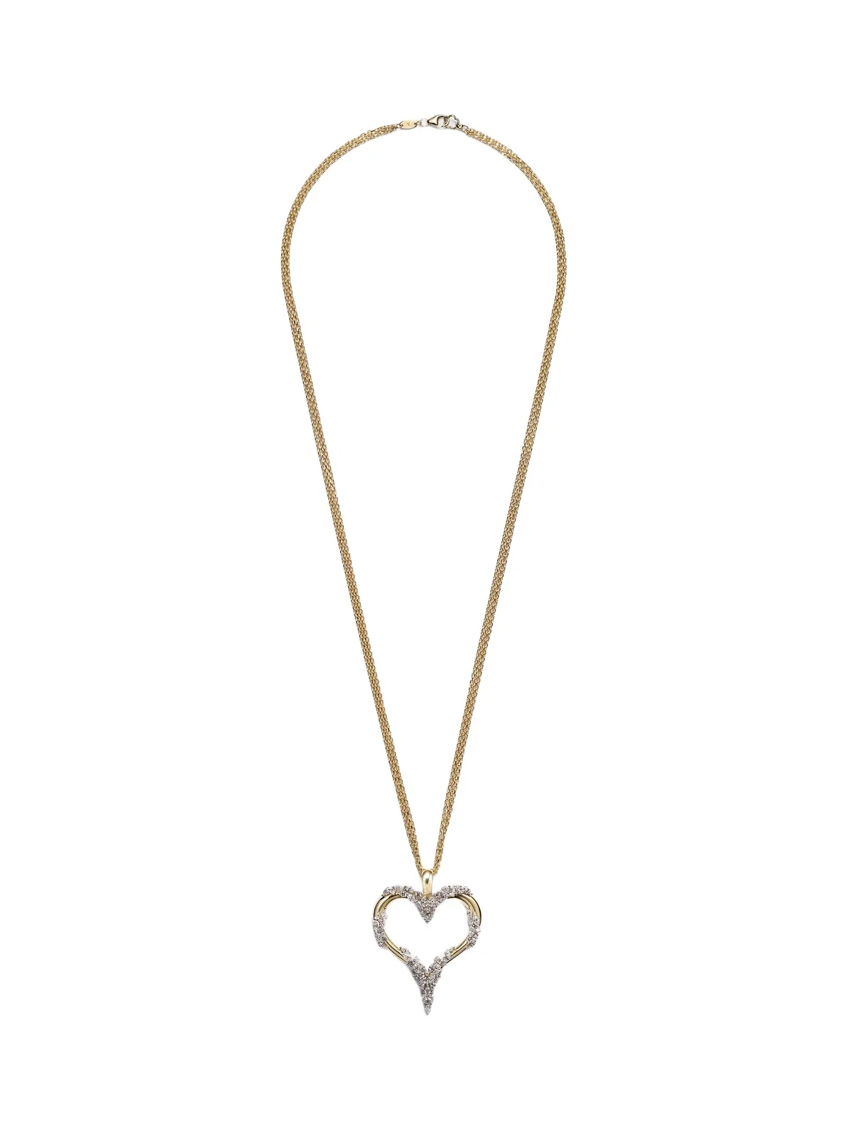 Golden Strada 18kt white and yellow gold necklace with diamonds