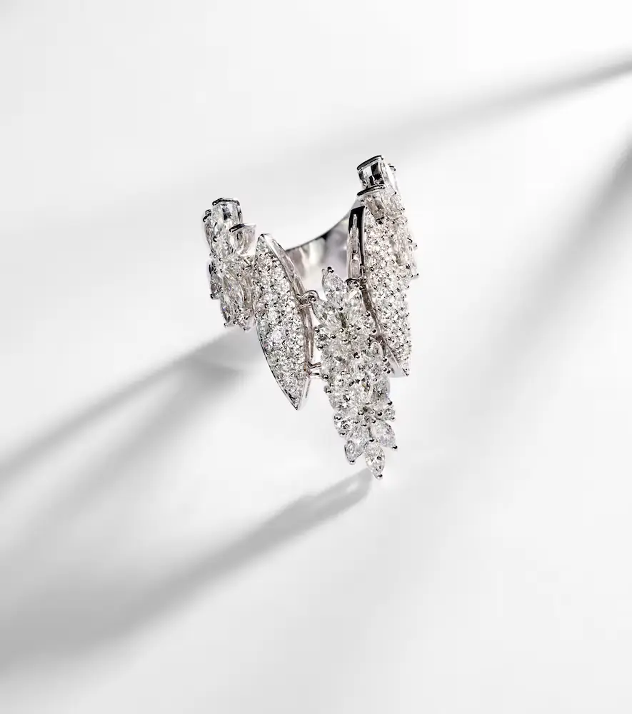 YEPREM Y-Not 18kt white gold ring with diamonds | Thumbnail 5