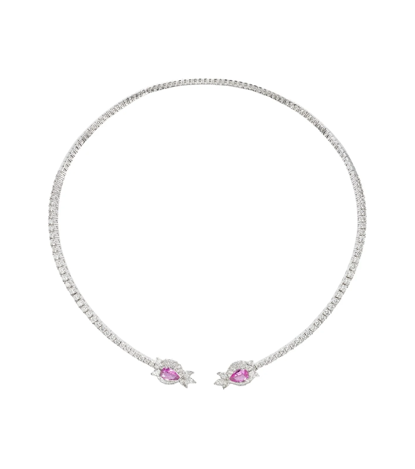 Reign Supreme 18kt white gold choker with sapphire and diamonds Reign Supreme 18kt white gold choker with sapphire and diamonds