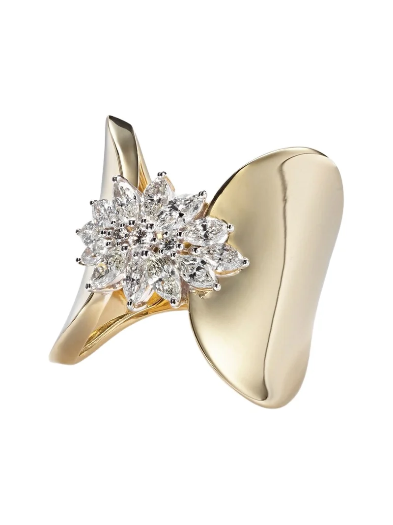 Golden Strada 18kt white and yellow gold ring with diamonds Golden Strada 18kt white and yellow gold ring with diamonds