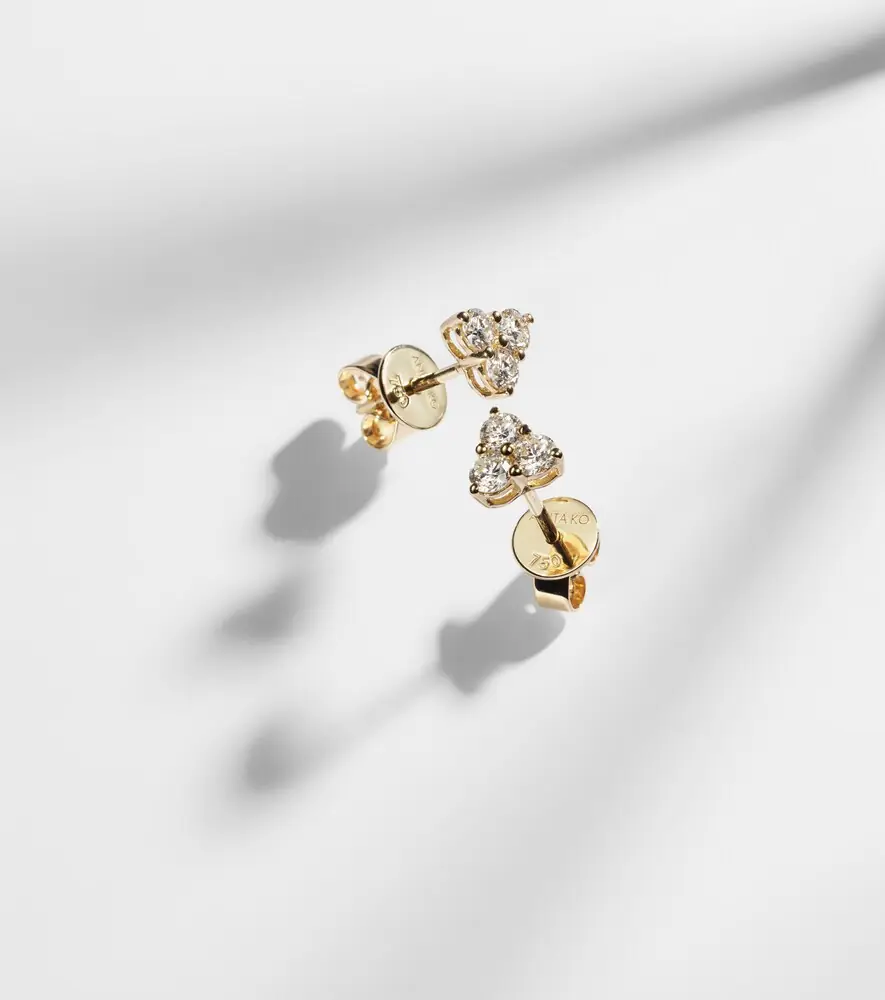 Anita Ko Trillion Medium 18kt gold earrings with diamonds | Thumbnail 5 Anita Ko Trillion Medium 18kt gold earrings with diamonds | Thumbnail 5